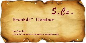 Srankó Csombor névjegykártya